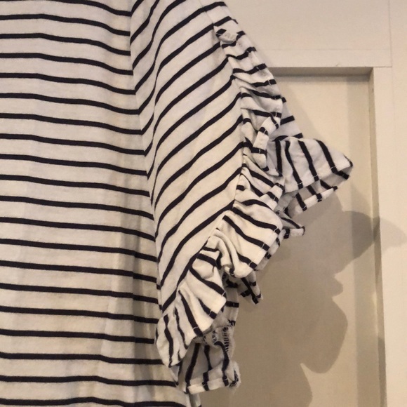 LOFT Ruffle Sleeve Tee - Picture 2 of 3